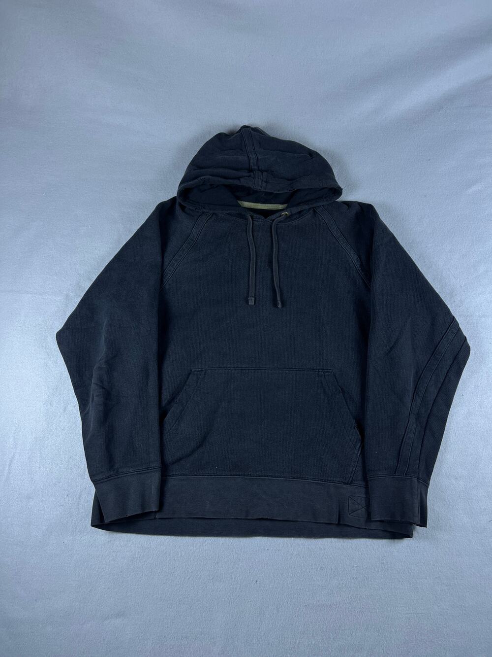Vintage Old Navy Hoodie Mens XL Black Raglan Heavyweight Sweatshirt Y2K 90s